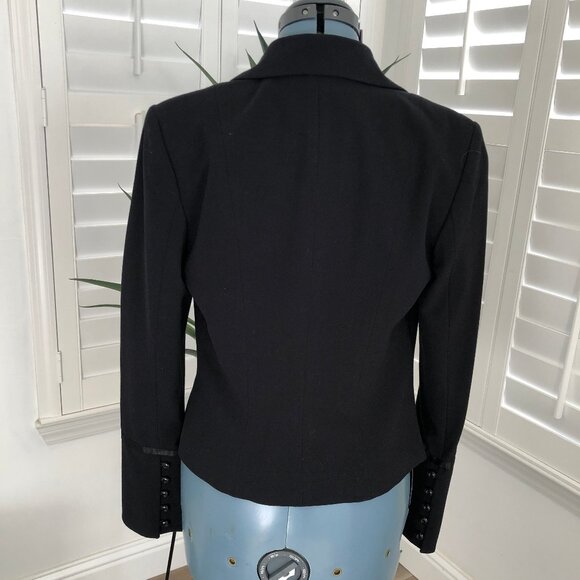 Bisou Bisou Michele Bohbot, Cropped Blazer, Black Size 8 - Picture 6 of 10